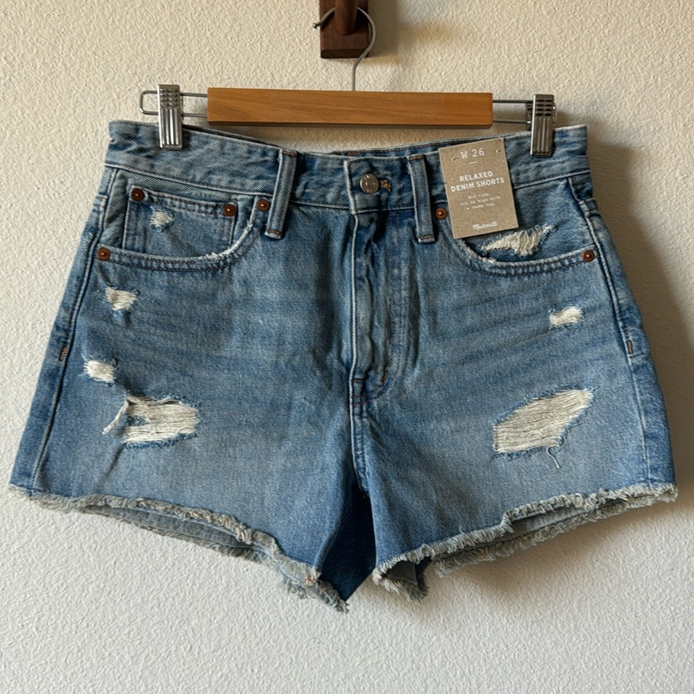 Madewell Relaxed Denil Shorts Mid-Rise size 26
